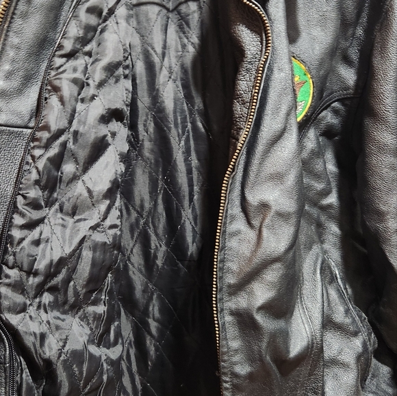 Oscar Piel, XXL is US Army, mens, leather jacket, Vintage, small blemish - Picture 6 of 12